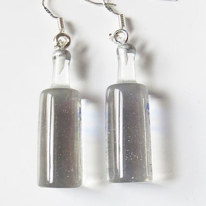 Miniture bottles of vodka earrings