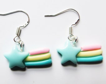 Shooting stars cute kawaii earrings