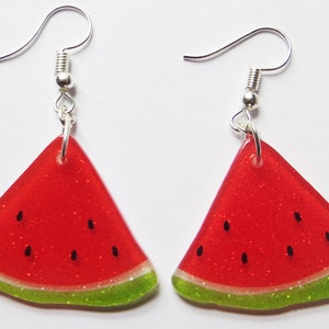 Water melon slices fruit earrings