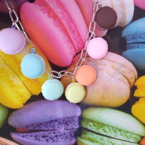 Multi colours macarons necklace image 10