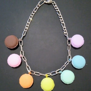 Multi colours macarons necklace image 6