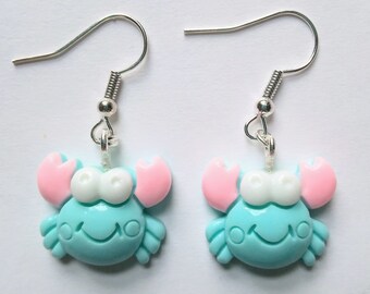 Kawaii crab earrings