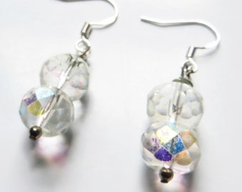 Sparkling crystal beads earrings