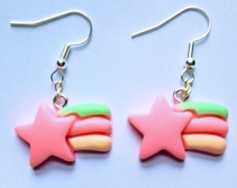 Shooting stars cute kawaii earrings