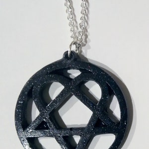 Heart pentagram necklace