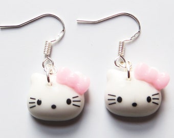 Kawaii cute kitty head earrings