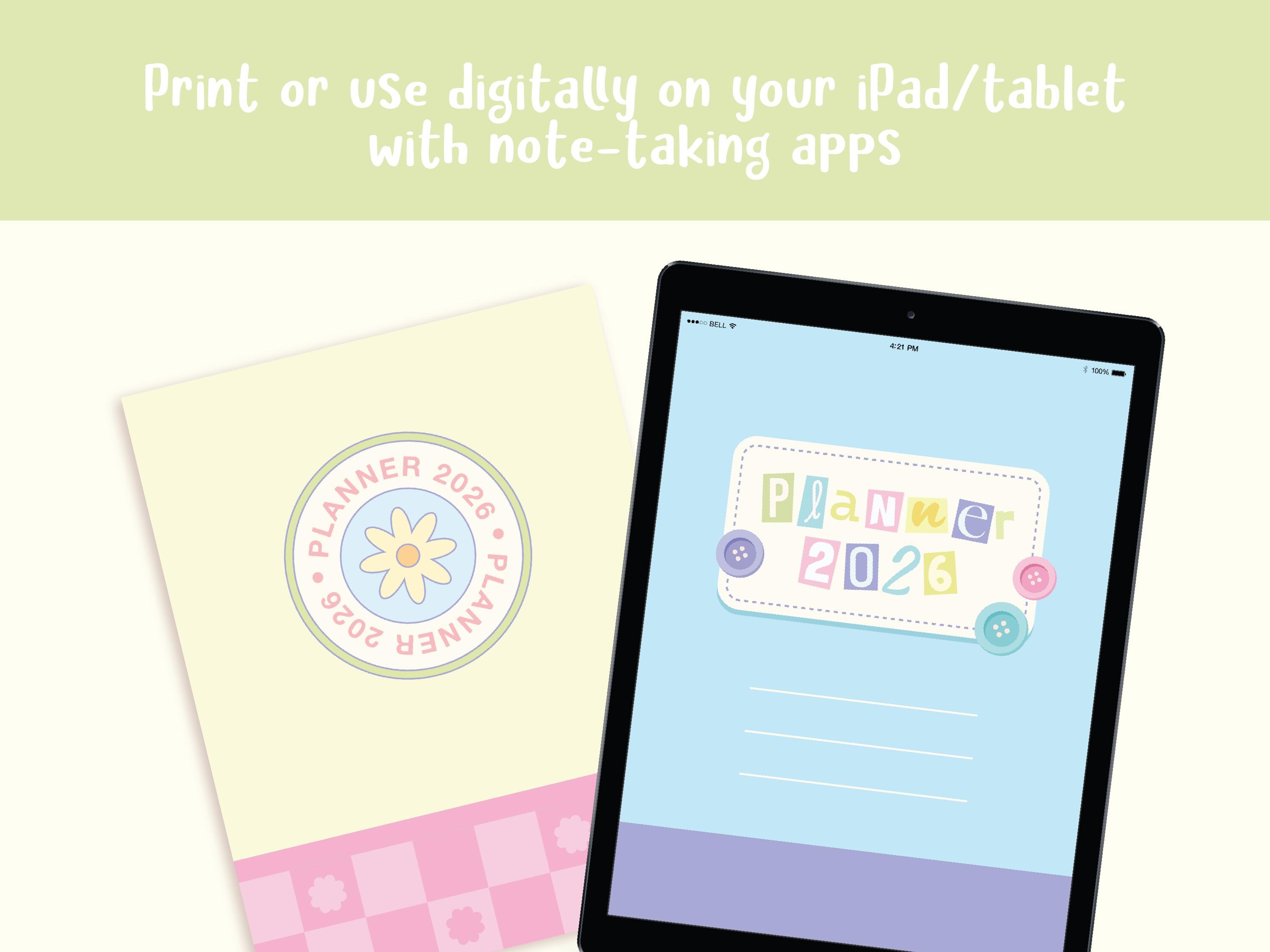Cute Spring Notebook Paper Kawaii Spring Notebook Covers | Printable & Digital Planner Journal ...