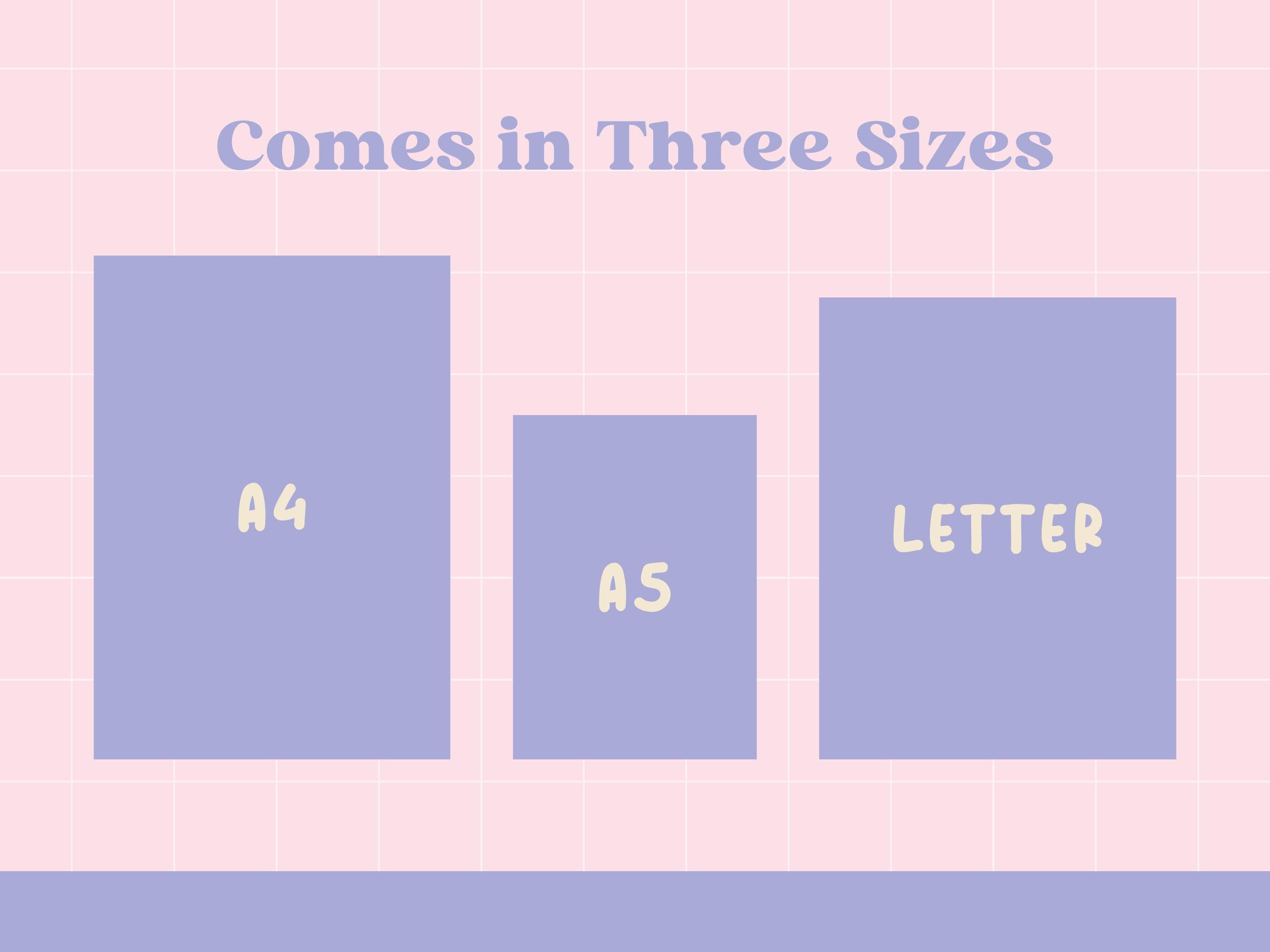 Cute Spring Notebook Paper Kawaii Spring Notebook Covers | Printable & Digital Planner Journal ...