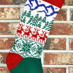 Knit Personalized Christmas Stocking- 100% U.S. Wool- Handmade - Scandinavian- Christmas Stockings Made in the U.S.A. (Washington State)