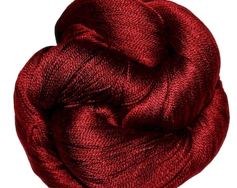 Dark Red - Dryad 100% 10/2 Tencel Hand Painted Yarn 4 oz, 1,090 Yards