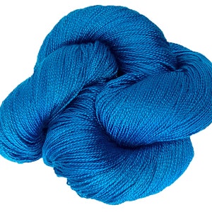 May include: A skein of bright blue yarn, ideal for knitting or crocheting.