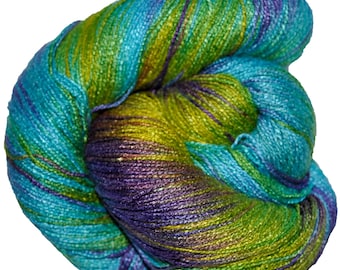 Pensées - Bamboo Lite 100 % bambou peint à la main 6/2 fils 4 oz 650 mètres