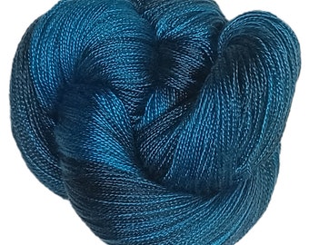 Dark Pacific Blue - Dryad 100% Tencel Hand Dyed 5/2 Yarn 545 Yards