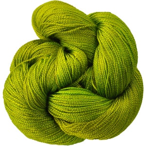 May include: A skein of bright green yarn, ideal for knitting or crocheting.
