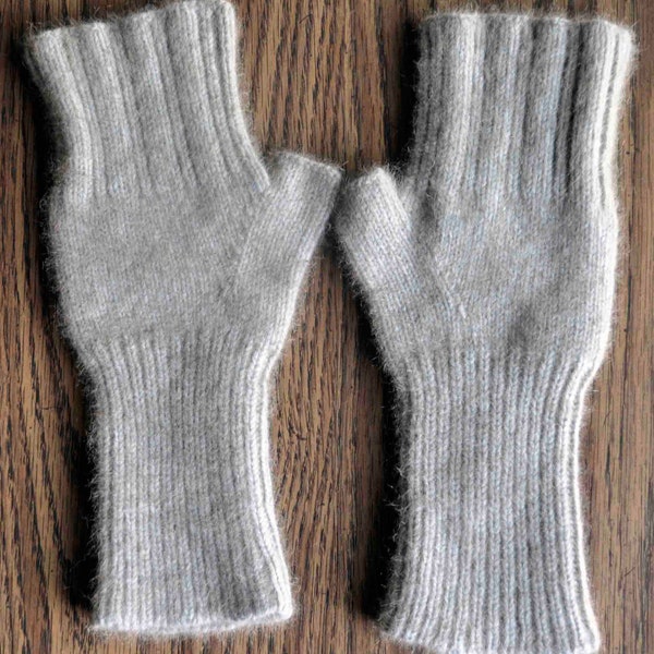 Hand Knit NZ Possum Fingerless Mitts