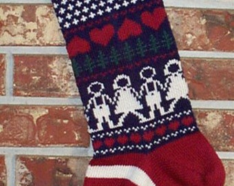 Personalized Knit Christmas Stocking- 100% U.S. Wool - U.S. Christmas- Made in the U.S.A. (Washington State)