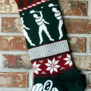 Personalized Knit Christmas Stocking- 100% U.S. Wool - Tennis Christmas Stocking - Made in the U.S.A. (Washington State).