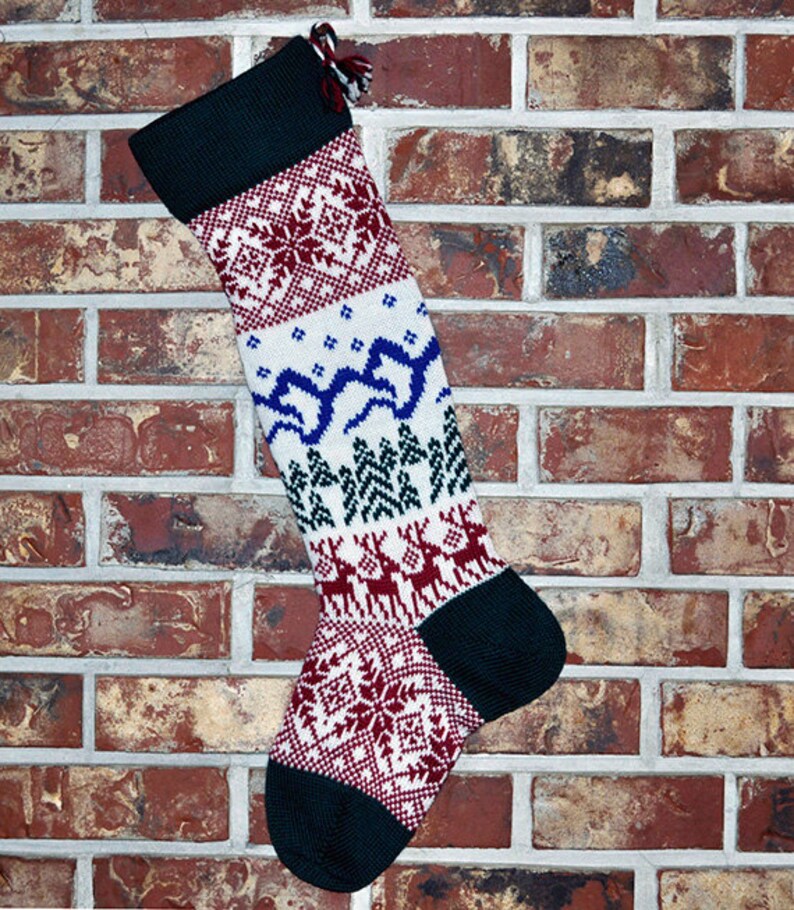 Personalized Knit Christmas Stocking 100 U.S. Wool Etsy
