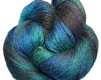 Teal Tides - Bamboo Lite 100% Bamboo Hand Painted 6/2 Yarn 650 Yards