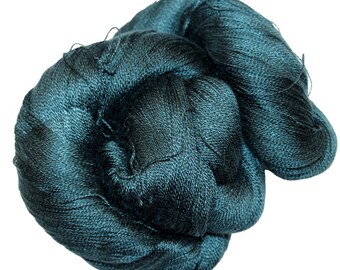 Dark Teal - Dryad 100% 10/2 Tencel Hand Painted Yarn 4 oz, 1,090 Yards