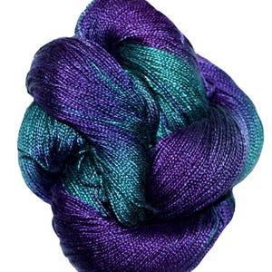 Aqua Marine - Dryad 100% Tencel Hand Painted 5/2 Yarn, 545 Yards