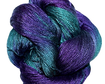 Aqua Marine - Dryad 100% Tencel Hand Painted 5/2 Yarn, 545 Yards