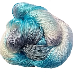 Partly Cloudy - Dryad 100% Tencel Hand Painted 5/2 Yarn 4 oz, 545 Yards