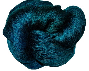 Teal - Dryad 100% 10/2 Tencel Hand Painted Yarn 4 oz, 1,090 Yards
