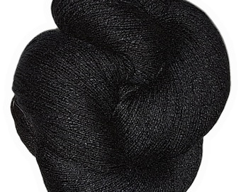 Bleu noir - Bamboo Lite, 100 % bambou, teint à la main, 6/2 fils, 650 mètres