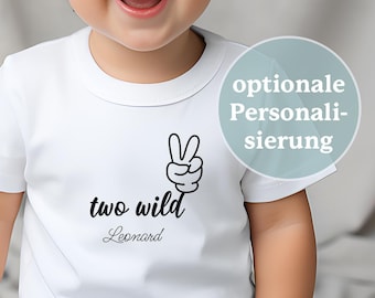 Second Birthday Sweatshirt / Hoodie - Two Wild Name, personalized, shirt, gift 2nd birthday, birthday outfit child, boy girl