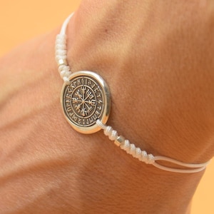 Celtic Vegvisir Viking Bracelet from Huld Manuscript Galdrastafir Magic Symbol and Runes,Rune Jewelry,Pagan.Artisan handmade sterling silver
