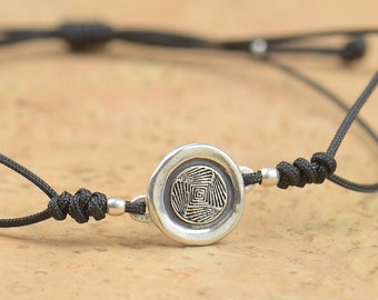 Sterling silver geometric bracelet.Spiral bracelet, Overcoming jewelry, physics bracelet.Atom, visual minimalist Tiny.Contemporary jewelry