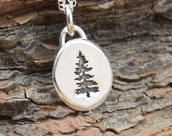 Pine treesterling silver Pendant .Tree Necklace Jewelry handmade sterling silver.Tree lovers