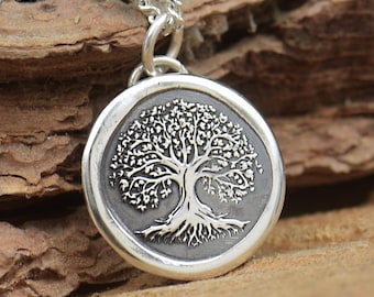 Tree of life  sterling silver Pendant .Oak tree Necklace Jewelry handmade sterling silver.Tree lovers