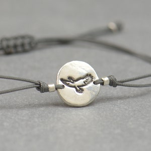 Sterling silver eagle bracelet.Mens gift.Bird bracelet.Braided cord.Waterproof bracelet.27 colors.Nature bracelet