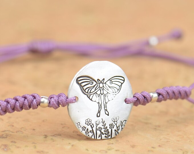 Butterfly Moth bracelet.Mens gift.Magic bracelet.Flowers Moth bracelet. Moon bracelet,Spiritual