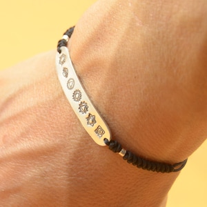 Chakra Sterling silver bracelet . 7 chakras bracelet, sterling silver bracelet,heart crown third eye sacral solar root chakras.Chakra symbol