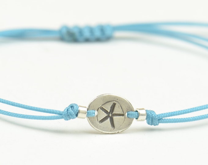 Sterling silver  Starfish bracelet.Ocean bracelet.Suf, windsurf, sea lovers.Starfish