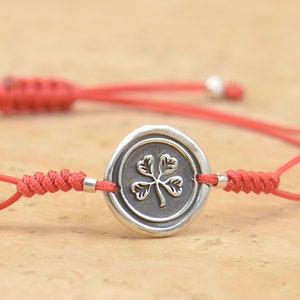 Sterling silver Vintage Wax seal four leaf clover Wax Seal - Fine Silver, Sterling Silver