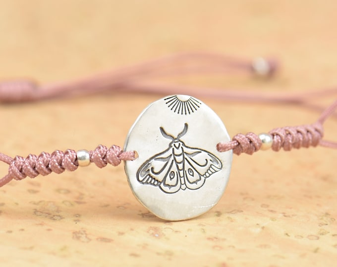 Butterfly Moth bracelet.Mens gift.Magic bracelet.Flowers Moth bracelet. Moon bracelet,Spiritual