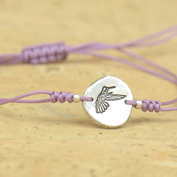 Sterling silver humming-bird bracelet,nature bracelet,bird bracelet,animal,earth.
