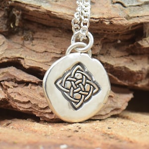 Celtic knot sterling silver Viking Pendant  Runes,Rune Jewelry,Nordic Mythology,Pagan handmade sterling silver rustic  jewelry,gift for men