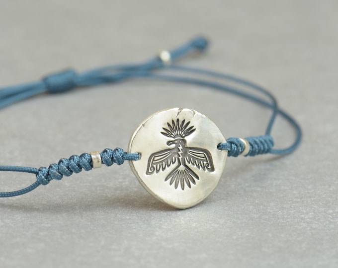Thunderbird bracelet.Artisan Sterling silver pacific west bracelet.Exclusive nature, Handmade bird lovers .Native american jewelry.Navajo