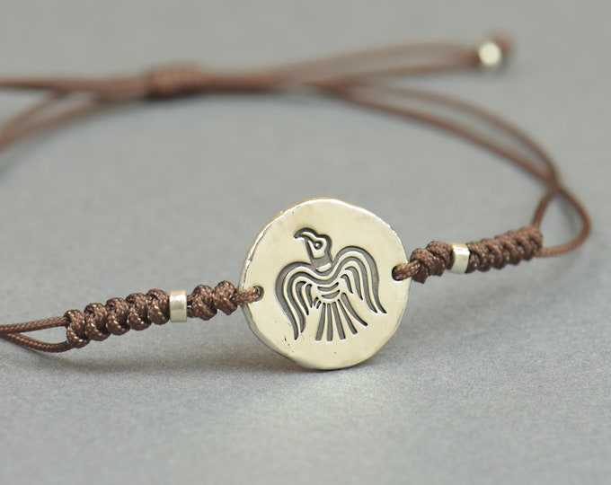 Sterling silver Odin Raven bracelet.Viking.Norse mythology.Artisan handmade.Old Norse Mythology.Bracelet for men or women, spiritual.Raven