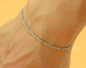 Sterling Silber winzigen Perlen Armband-Perlen Armband-Nuggets Armband