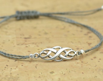 Sterling silver celtic knot charm bracelet.Mens gift.unisex bracelet