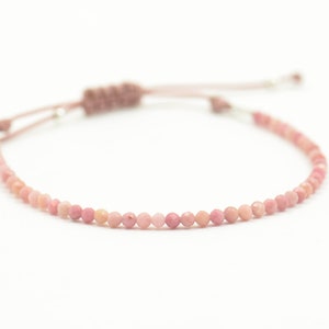 Rhodonite bracelet,healing Energy properties.Jasper Chakra.Good Vibres.Pink Bracelet