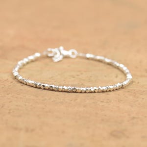 Pulseira de contas de prata de lei