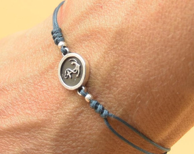 Sterling Silver Anchor charm bracelet. Mens bracelet