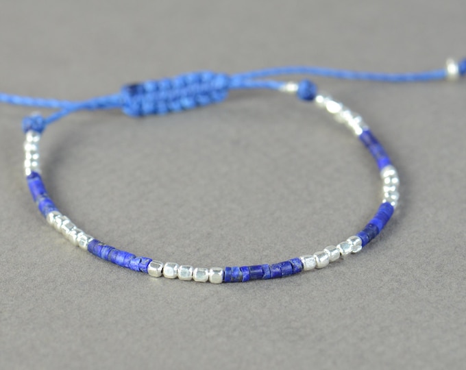 Sterling silver and Lapis lazuli bracelet